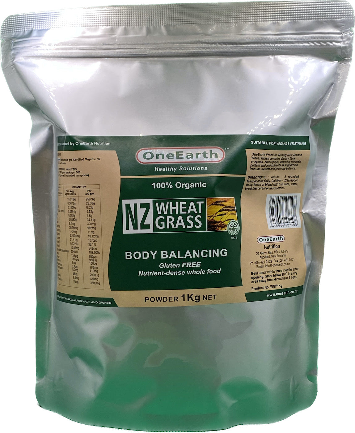 NZ Wheat Grass Powder (BioGro Certified Organic)